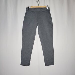 Banana Republic Clean Knit Jogger Sweatpants Women XS Gray Fleece Zip Pocket